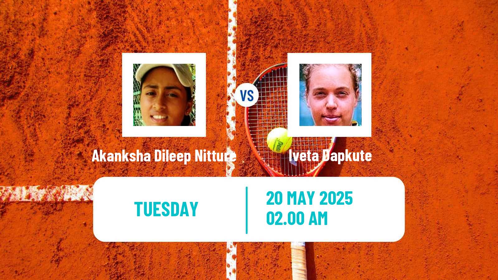 Tennis ITF W15 Tsaghkadzor 2 Women Akanksha Dileep Nitture - Iveta Dapkute