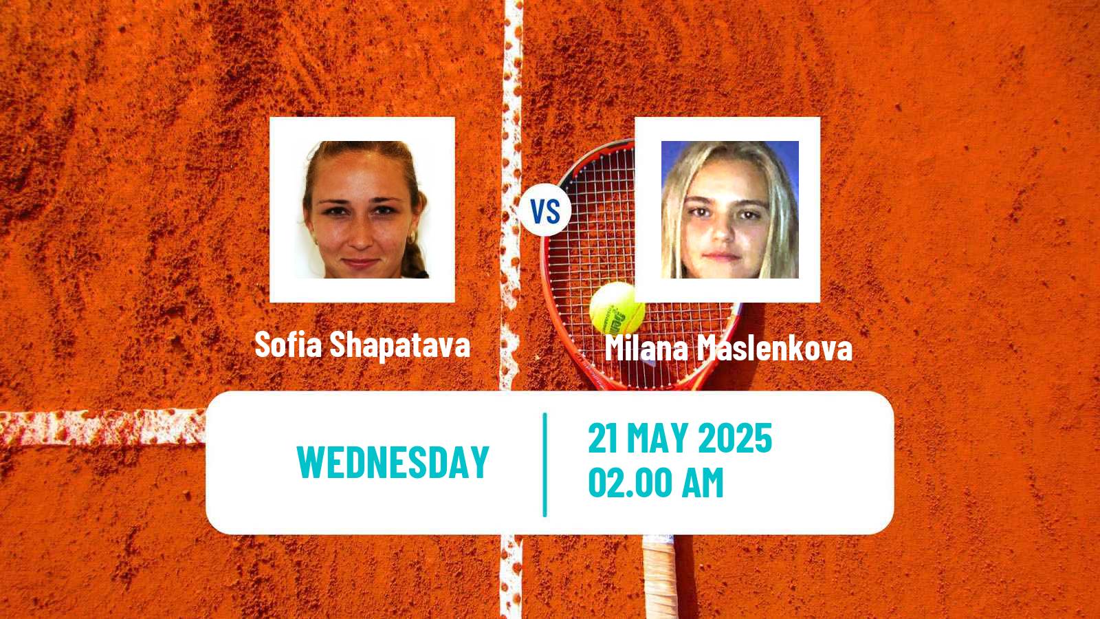 Tennis ITF W15 Tsaghkadzor 2 Women Sofia Shapatava - Milana Maslenkova