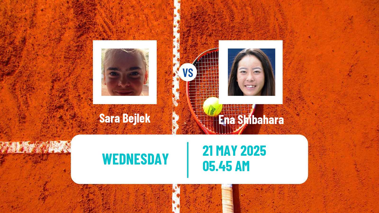 Tennis WTA Roland Garros Sara Bejlek - Ena Shibahara