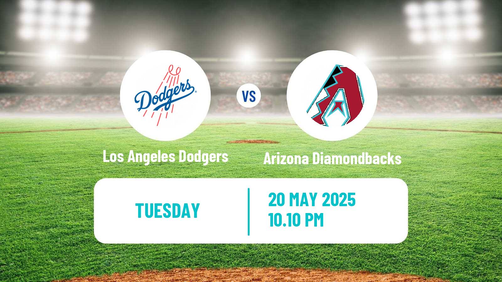 Baseball MLB Los Angeles Dodgers - Arizona Diamondbacks