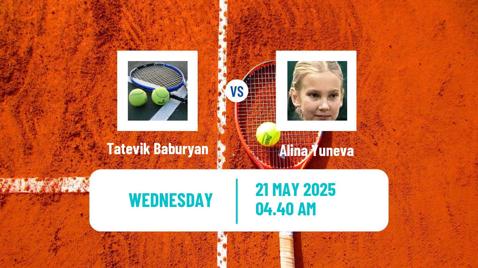 Tennis ITF W15 Tsaghkadzor 2 Women Tatevik Baburyan - Alina Yuneva