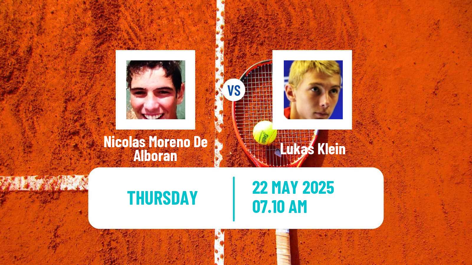 Tennis ATP Roland Garros Nicolas Moreno De Alboran - Lukas Klein