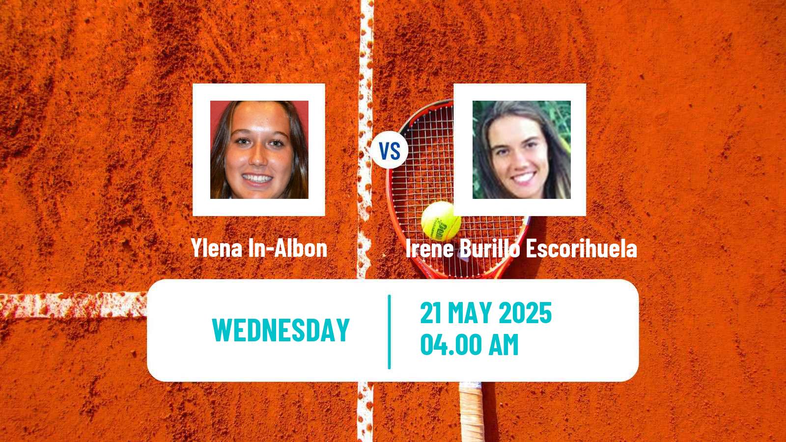 Tennis ITF W50 Portoroz Women Ylena In-Albon - Irene Burillo Escorihuela