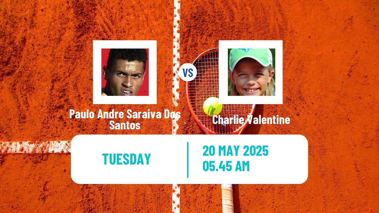 Tennis ITF M15 Monastir 20 Men Paulo Andre Saraiva Dos Santos - Charlie Valentine