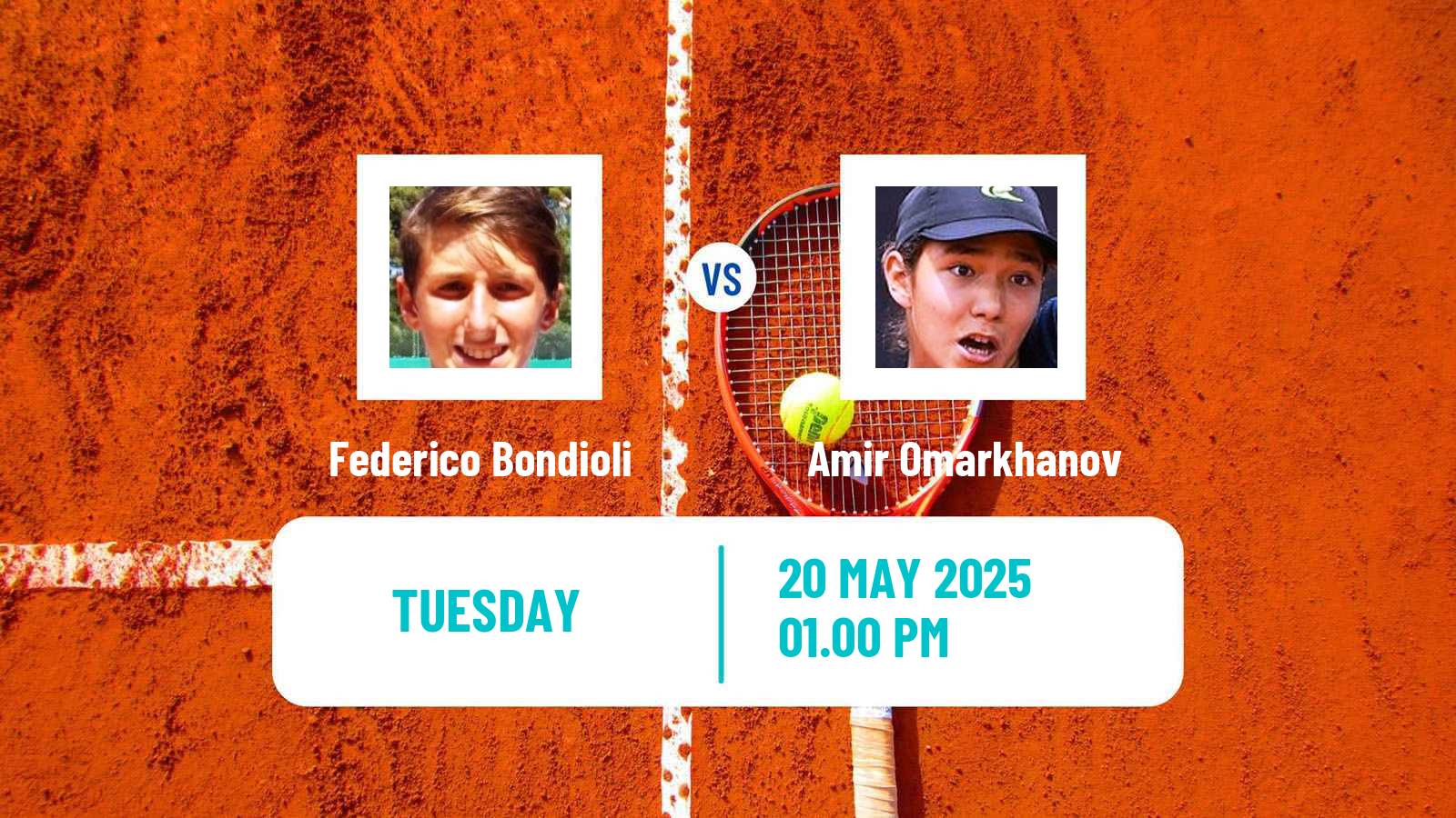 Tennis ITF M25 Cervia Men Federico Bondioli - Amir Omarkhanov