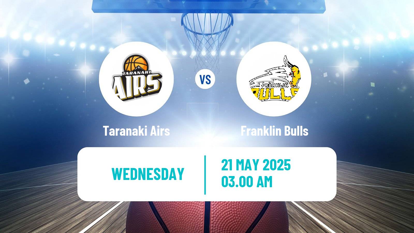 Basketball New Zealand NBL Taranaki Airs - Franklin Bulls