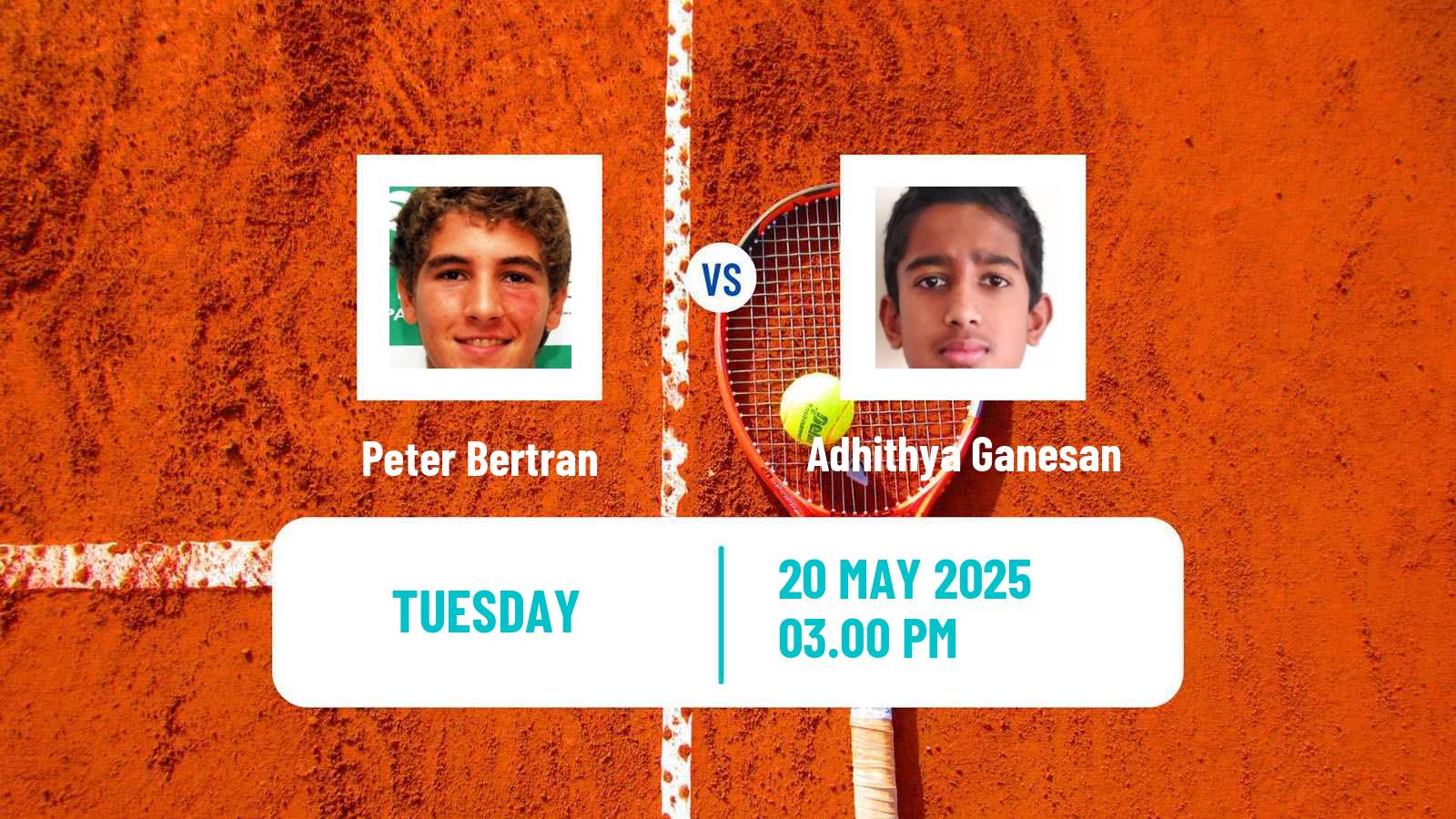Tennis ITF M25 Orlando Fl Men Peter Bertran - Adhithya Ganesan