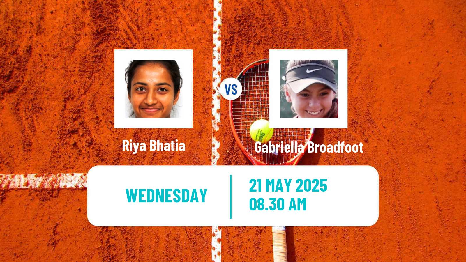 Tennis ITF W35 Orlando Fl Women Riya Bhatia - Gabriella Broadfoot