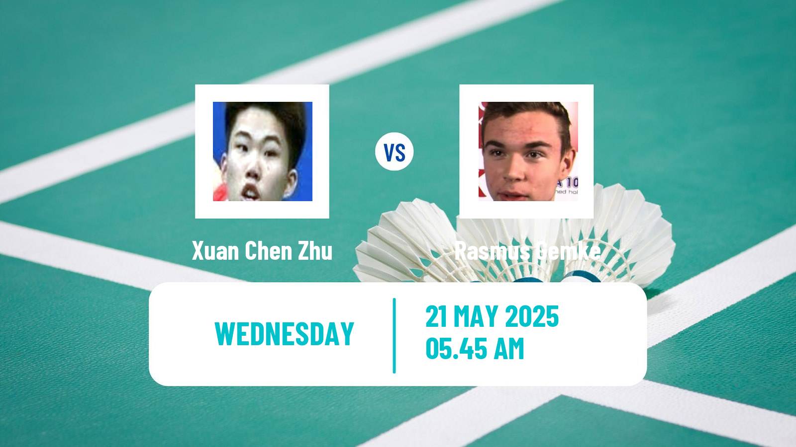 Badminton BWF World Tour Malaysia Masters Men Xuan Chen Zhu - Rasmus Gemke