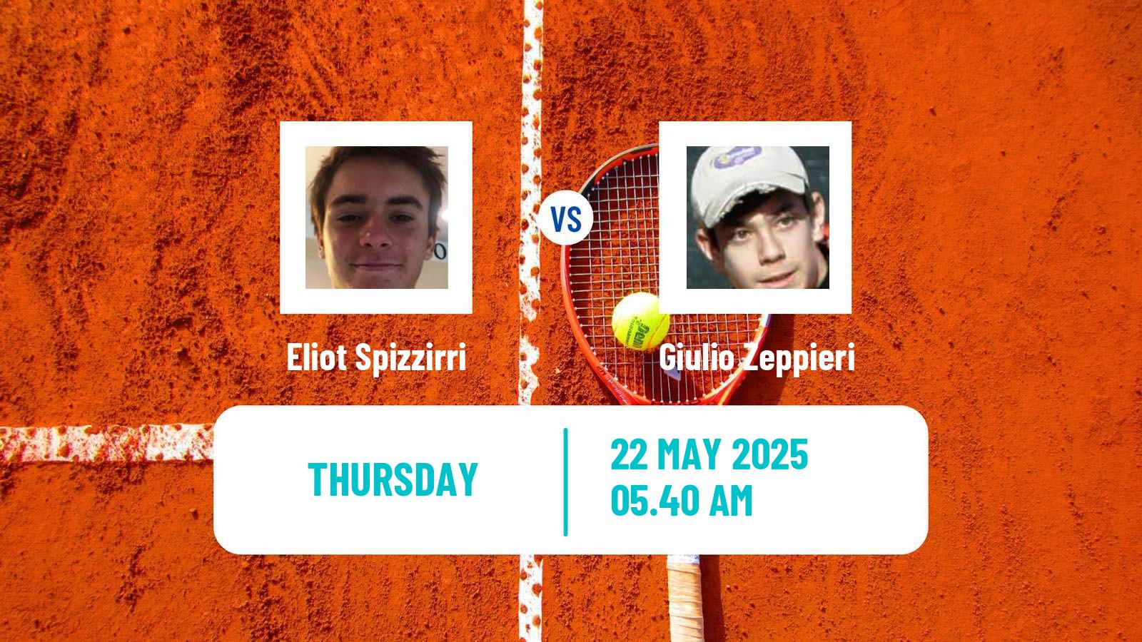 Tennis ATP Roland Garros Eliot Spizzirri - Giulio Zeppieri
