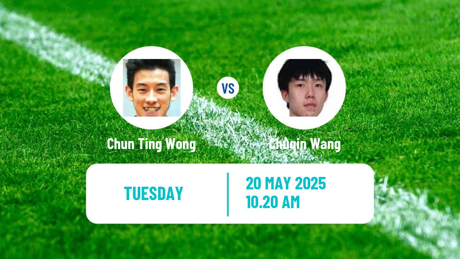 Table tennis World Championships Men Chun Ting Wong - Chuqin Wang