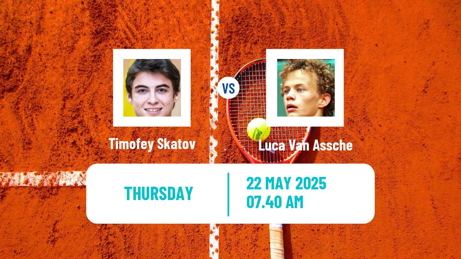 Tennis ATP Roland Garros Timofey Skatov - Luca Van Assche