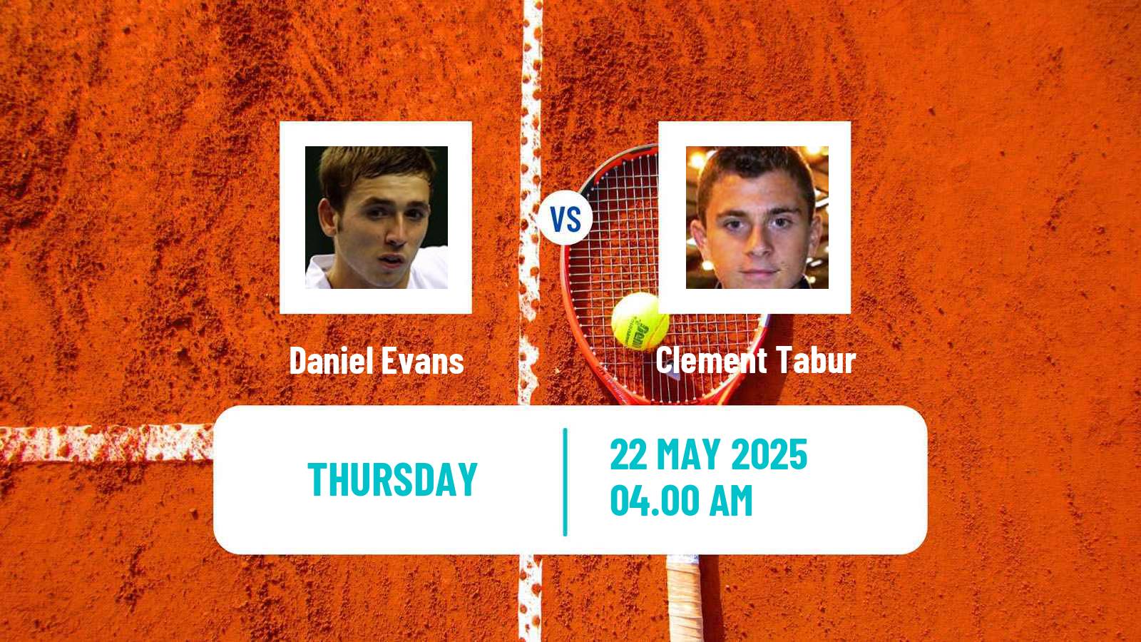 Tennis ATP Roland Garros Daniel Evans - Clement Tabur