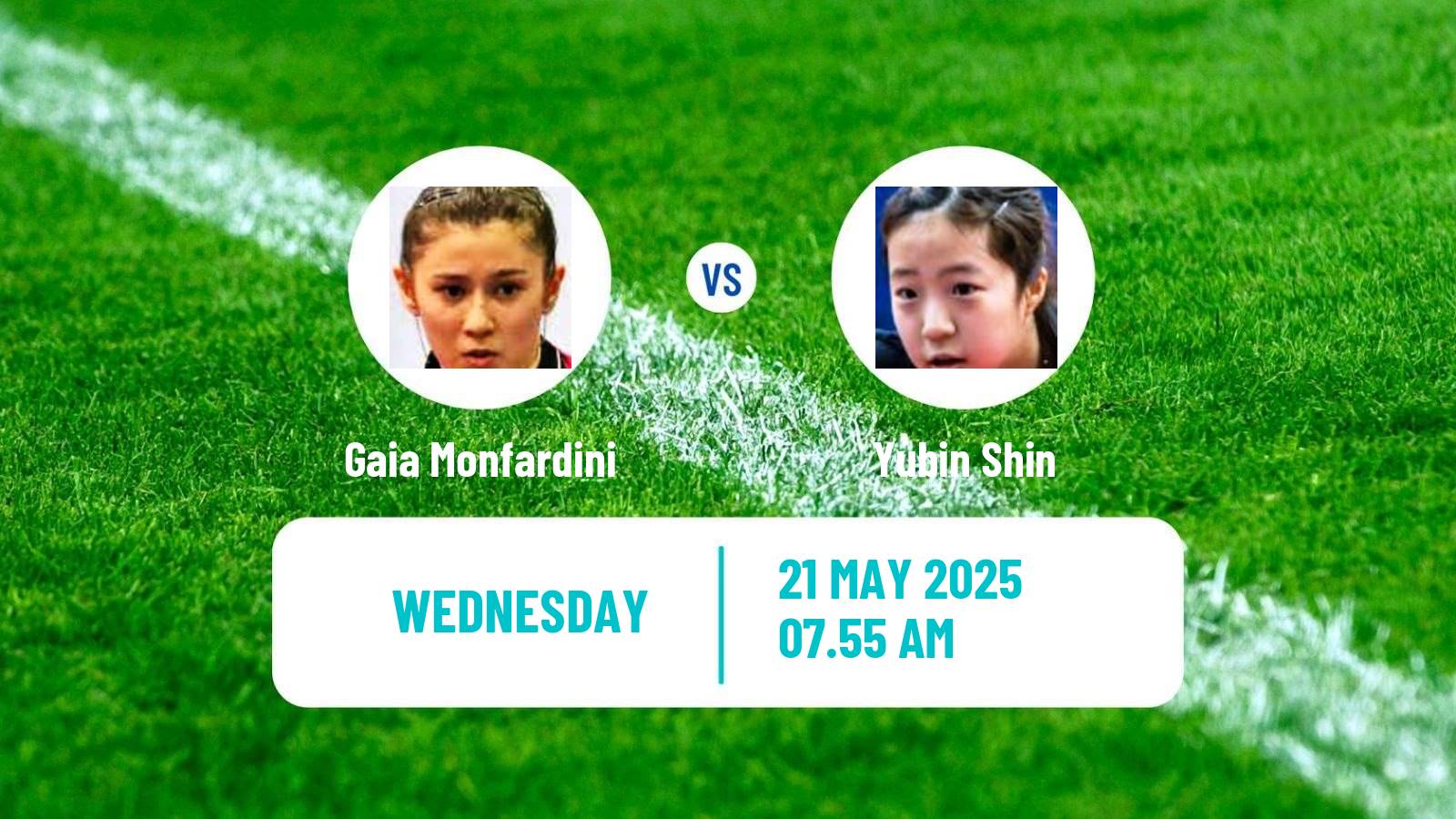 Table tennis World Championships Women Gaia Monfardini - Yubin Shin
