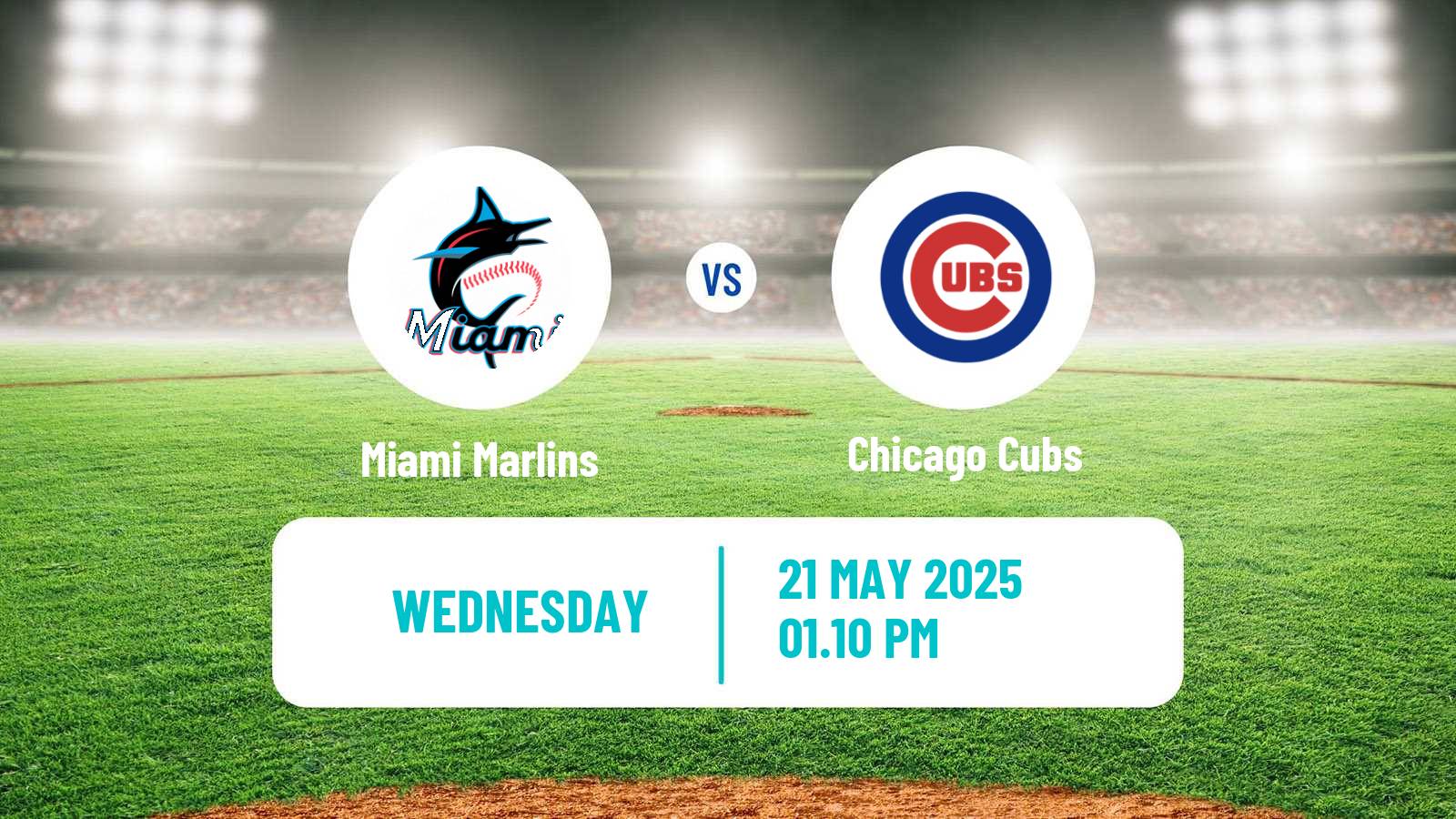 Baseball MLB Miami Marlins - Chicago Cubs