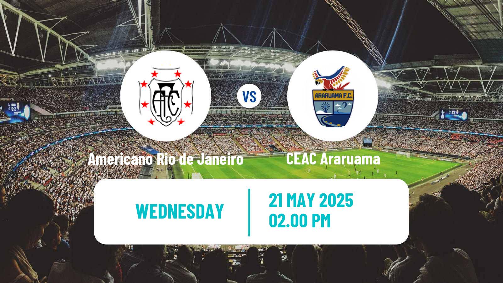 Soccer Brazilian Campeonato Carioca 2 Americano Rio de Janeiro - CEAC Araruama