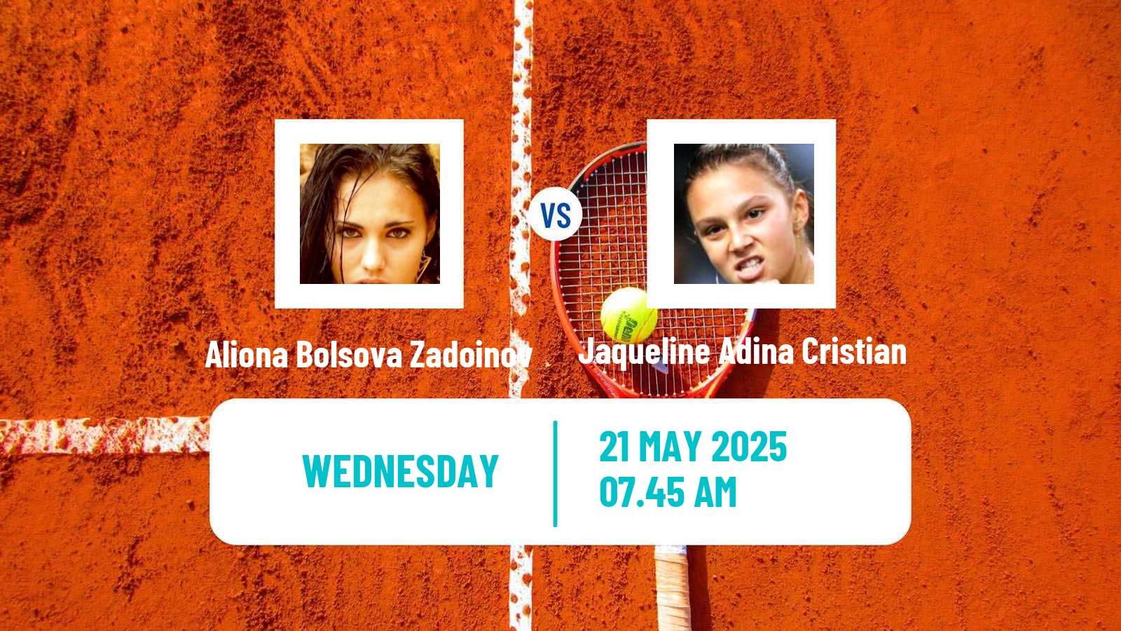 Tennis WTA Rabat Aliona Bolsova Zadoinov - Jaqueline Adina Cristian
