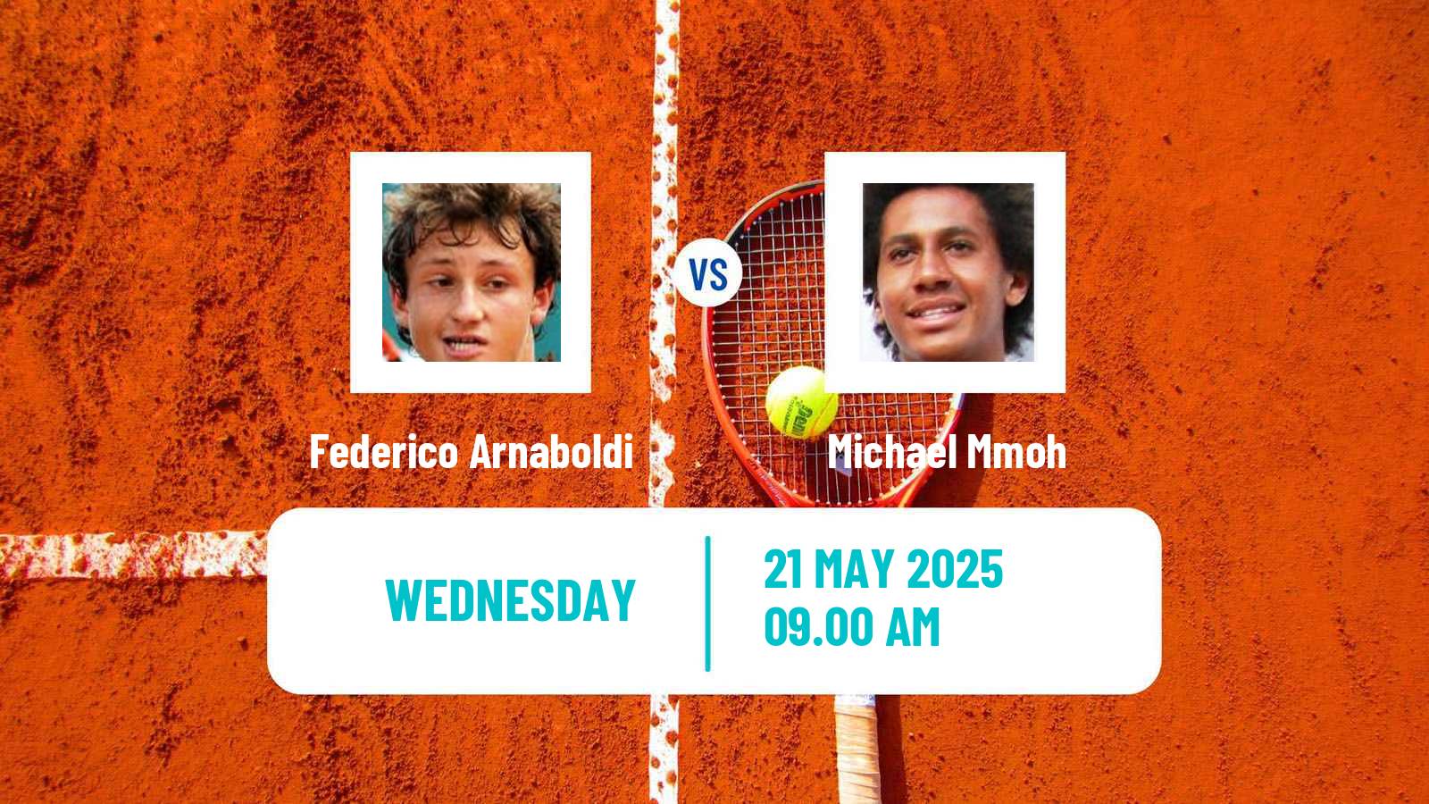 Tennis ATP Roland Garros Federico Arnaboldi - Michael Mmoh