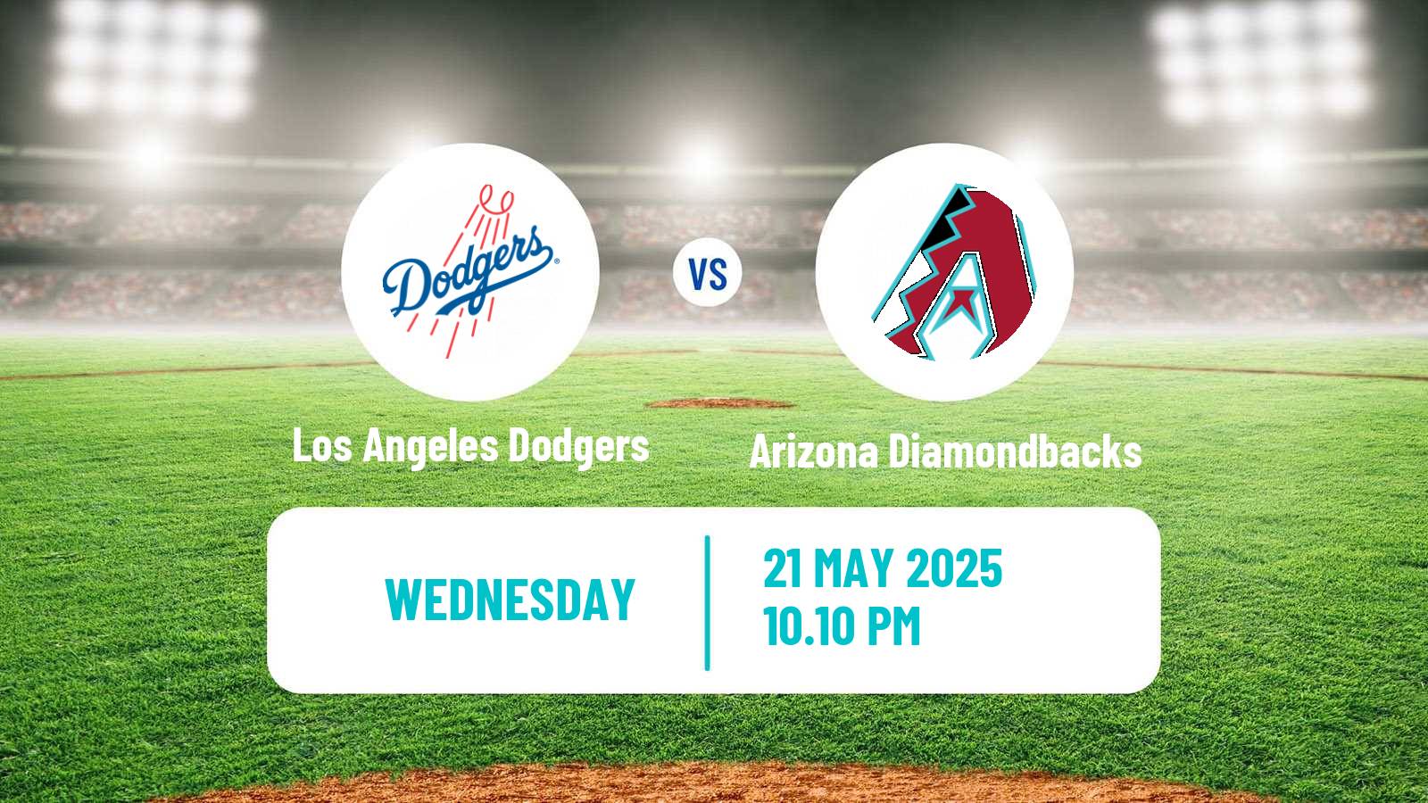 Baseball MLB Los Angeles Dodgers - Arizona Diamondbacks