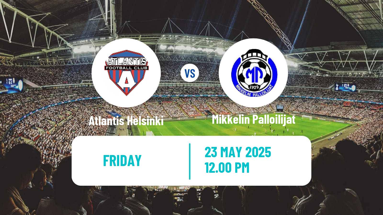 Soccer Finnish Ykkonen Atlantis Helsinki - Mikkelin Palloilijat