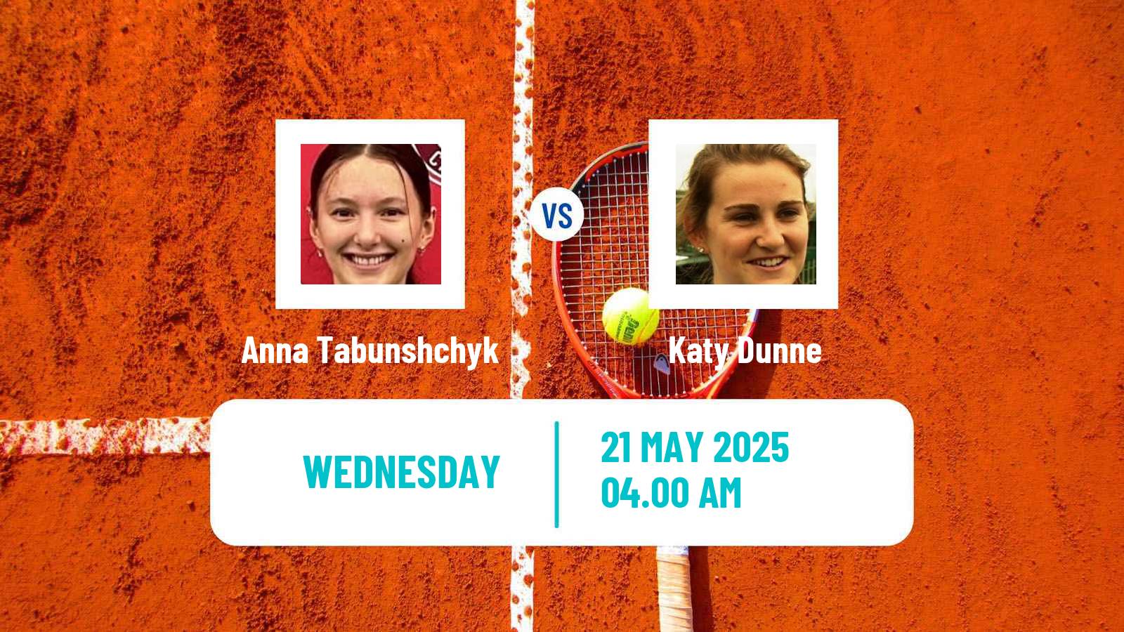 Tennis ITF W15 Monastir 20 Women Anna Tabunshchyk - Katy Dunne