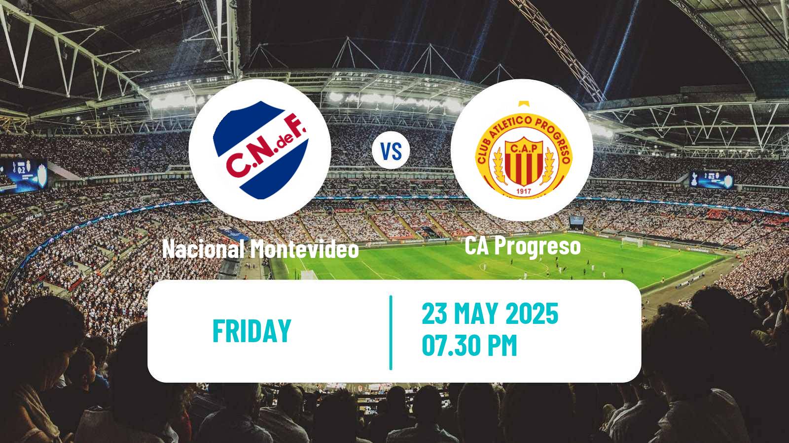 Soccer Uruguayan Primera Division Nacional Montevideo - Progreso
