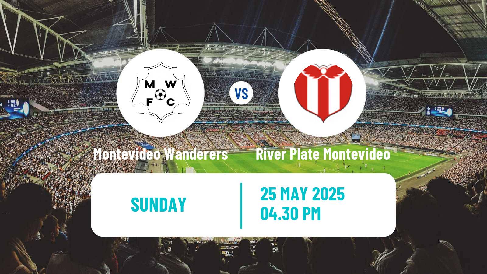 Soccer Uruguayan Primera Division Montevideo Wanderers - River Plate Montevideo