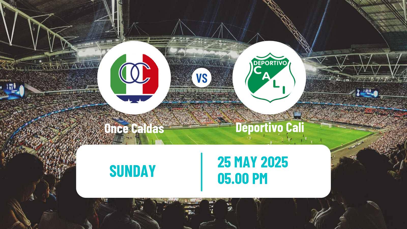 Soccer Colombian Primera A Once Caldas - Deportivo Cali