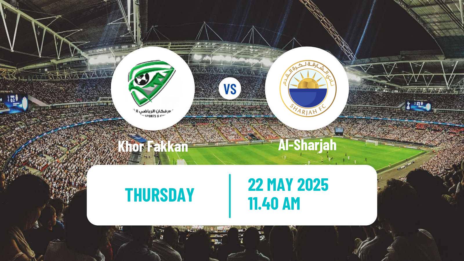 Soccer UAE Football League Khor Fakkan - Al-Sharjah