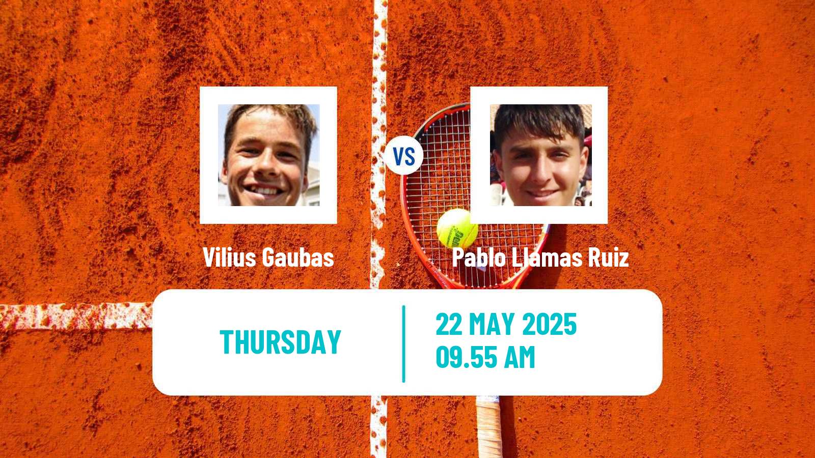 Tennis ATP Roland Garros Vilius Gaubas - Pablo Llamas Ruiz
