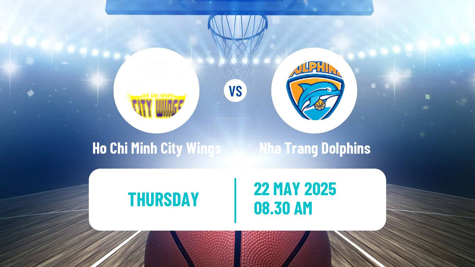 Basketball Vietnamese VBA Ho Chi Minh City Wings - Nha Trang Dolphins