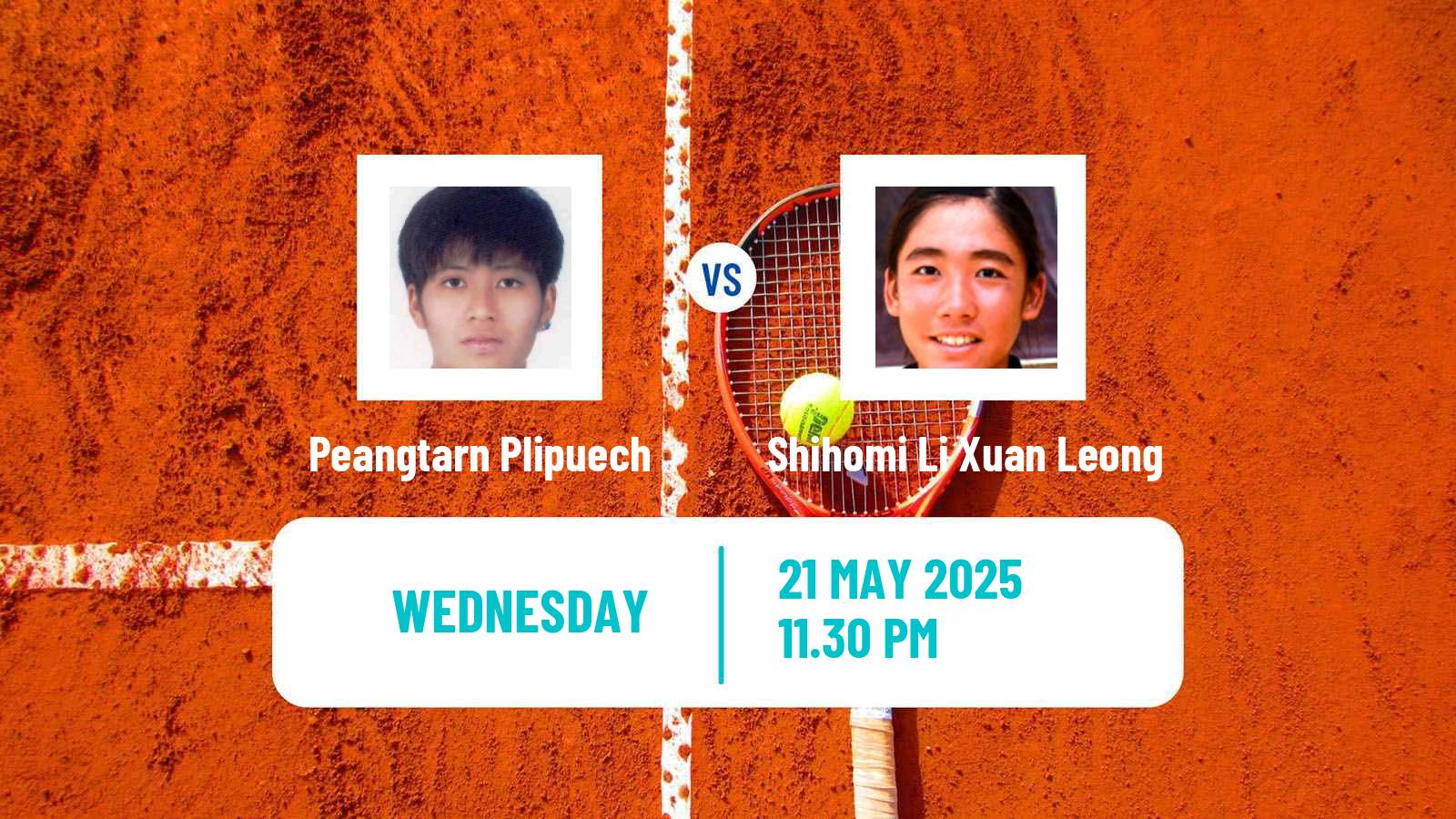 Tennis ITF W15 Maanshan 4 Women Peangtarn Plipuech - Shihomi Li Xuan Leong