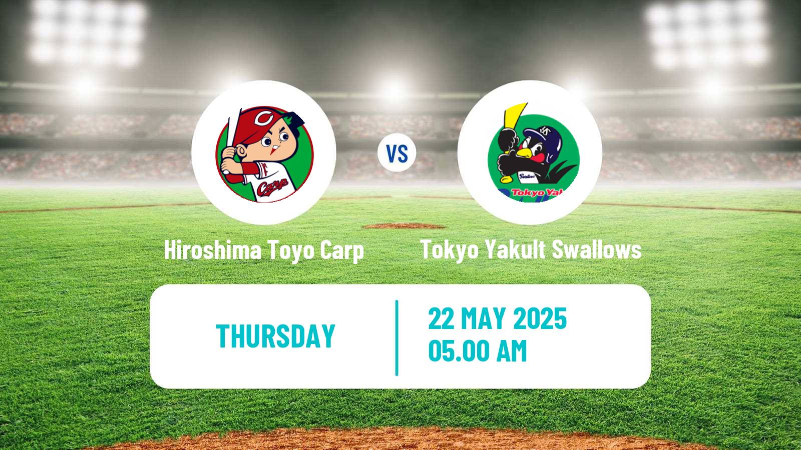 Baseball NPB Hiroshima Toyo Carp - Tokyo Yakult Swallows