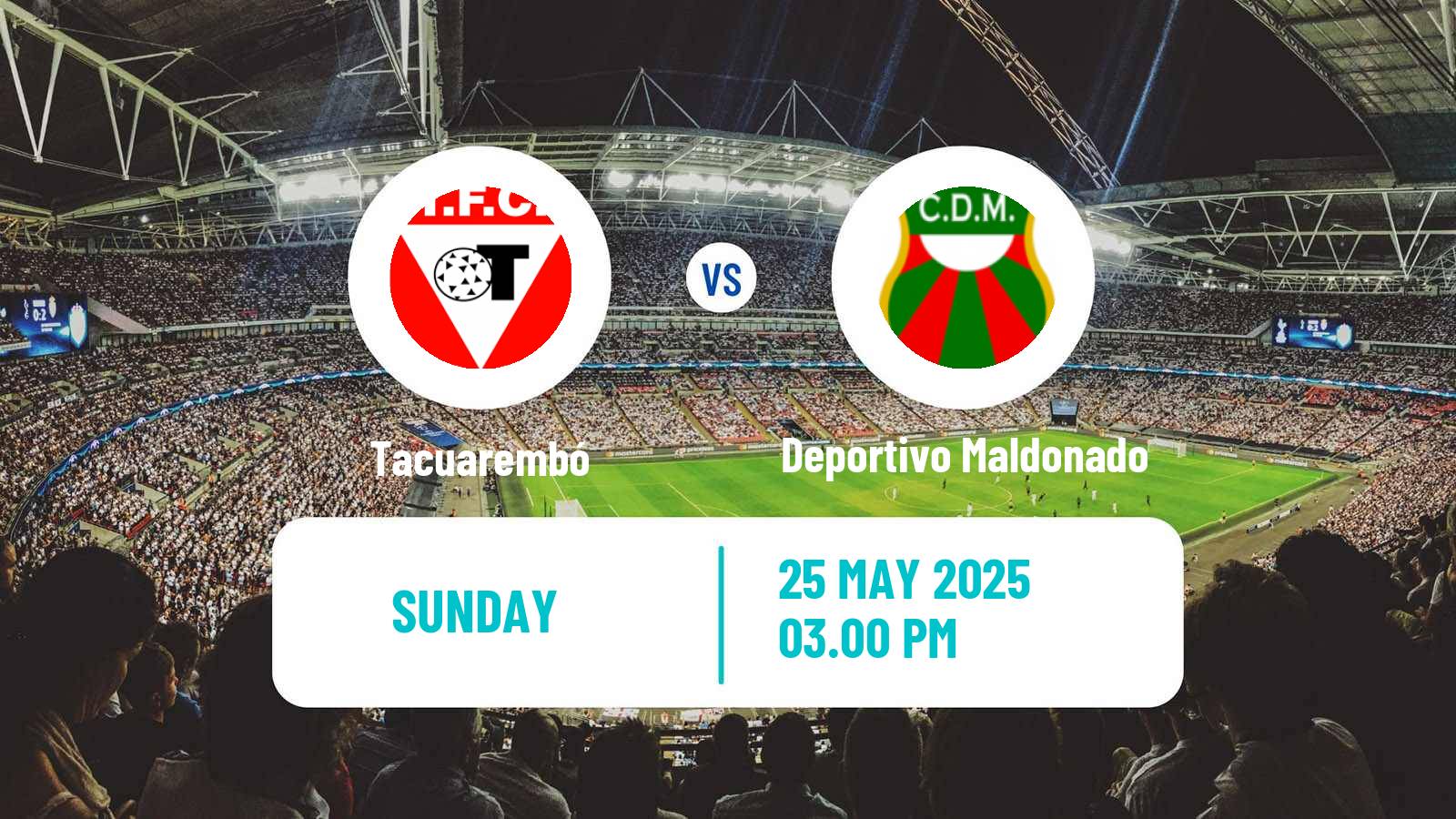 Soccer Uruguayan Segunda Division Tacuarembó - Deportivo Maldonado