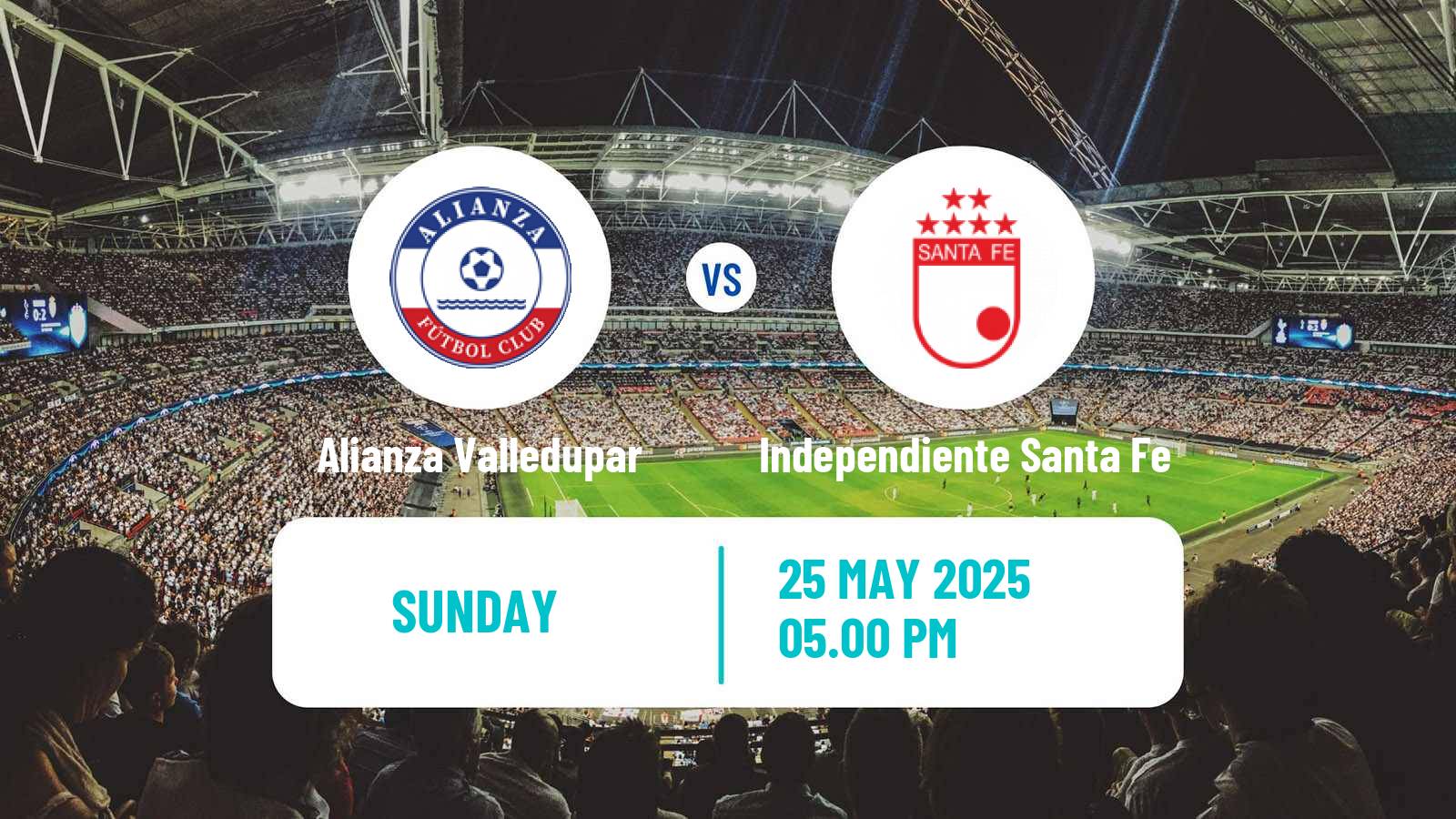 Soccer Colombian Primera A Alianza Valledupar - Independiente Santa Fe