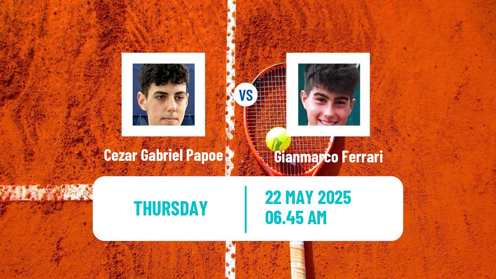 Tennis ITF M15 Bucharest 3 Men Cezar Gabriel Papoe - Gianmarco Ferrari