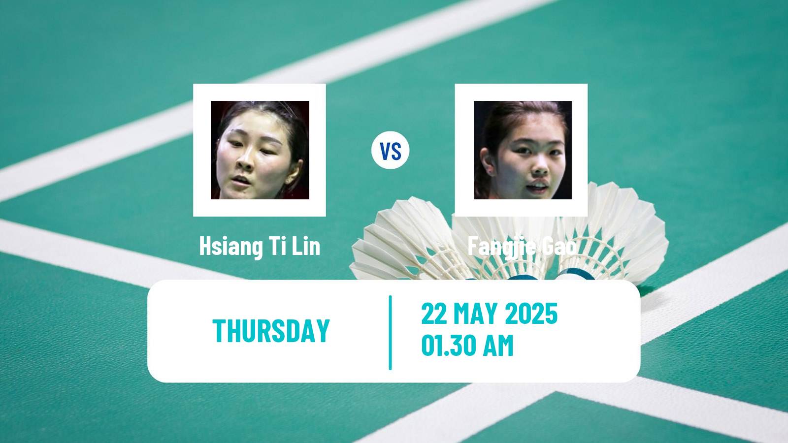 Badminton BWF World Tour Malaysia Masters Women Hsiang Ti Lin - Fangjie Gao