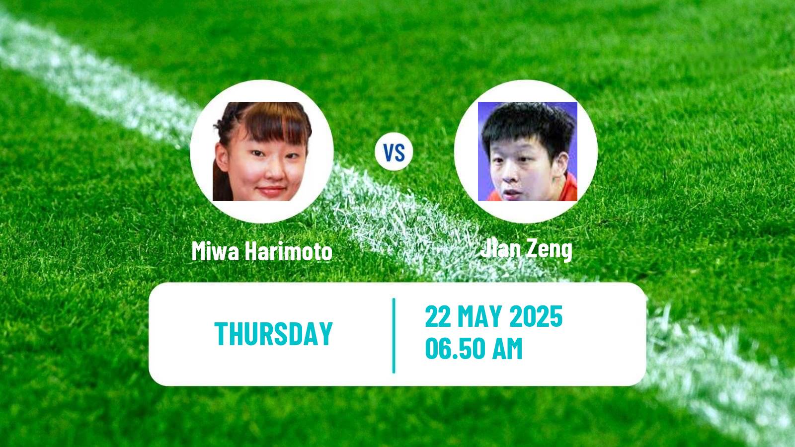 Table tennis World Championships Women Miwa Harimoto - Jian Zeng