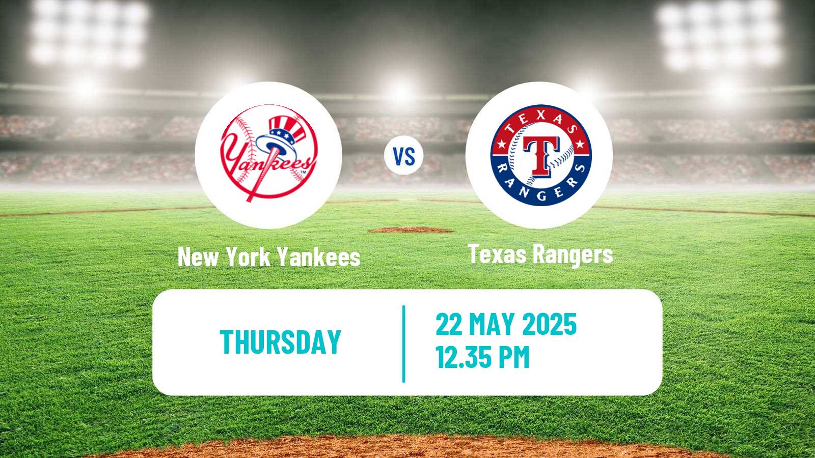 Baseball MLB New York Yankees - Texas Rangers