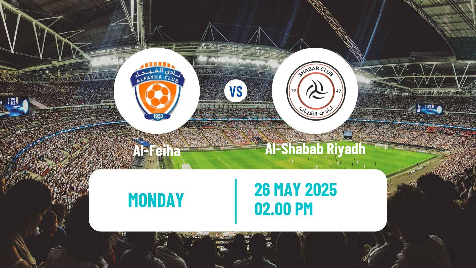 Soccer Saudi Professional League Al-Feiha - Al-Shabab Riyadh