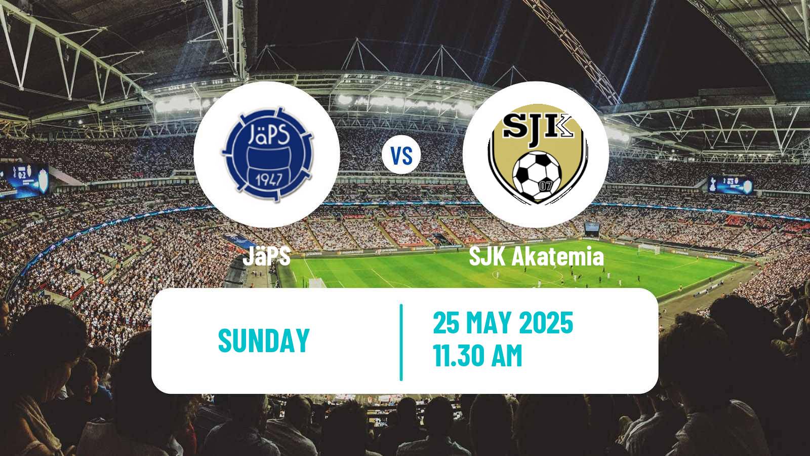 Soccer Finnish Ykkosliiga JäPS - SJK Akatemia