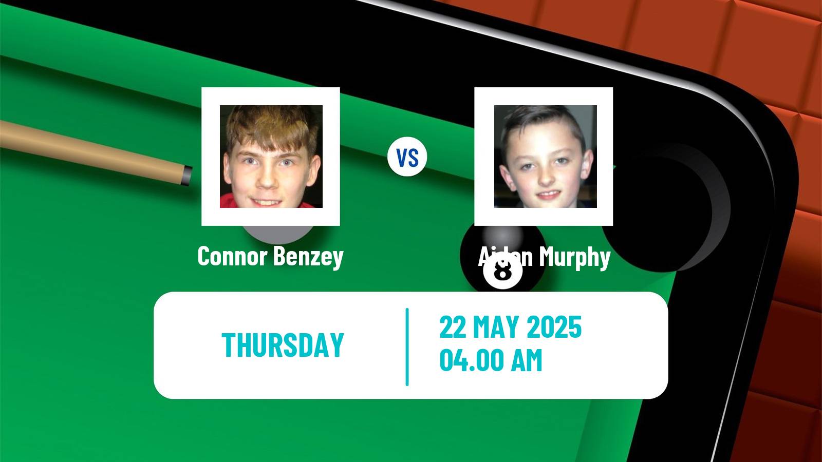 Snooker Qualifying School 1 Connor Benzey - Aidan Murphy