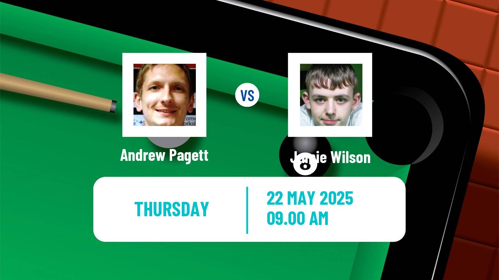 Snooker Qualifying School 1 Andrew Pagett - Jamie Wilson