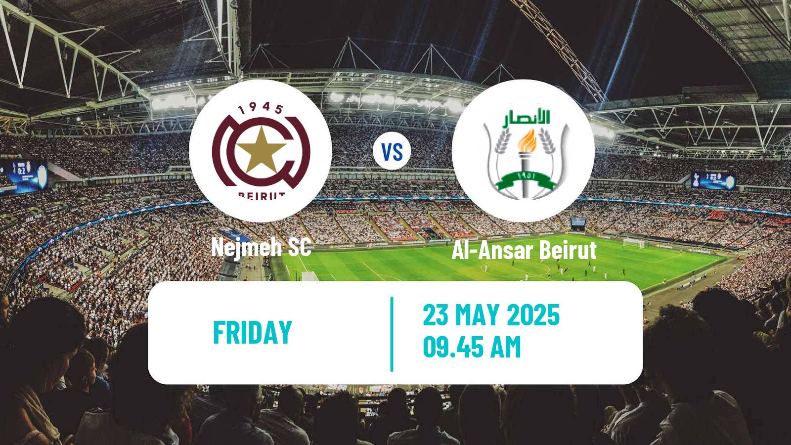 Soccer Lebanese Premier League Nejmeh - Al-Ansar Beirut