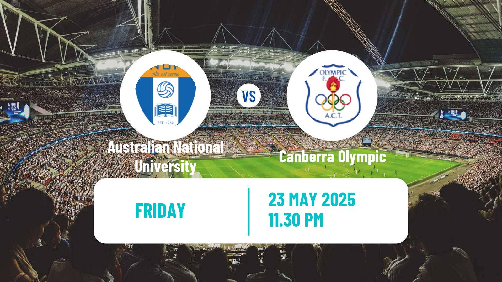 Soccer Australian Capital Premier League Australian National University - Canberra Olympic