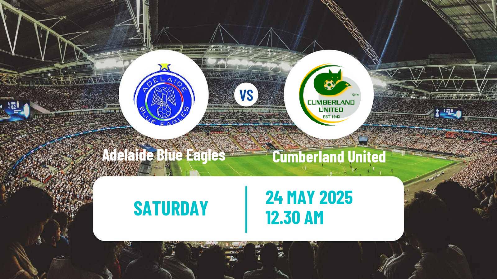 Soccer Australian SA State League Adelaide Blue Eagles - Cumberland United