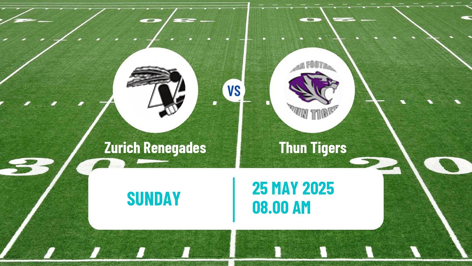 American football Swiss NLA American Football Zurich Renegades - Thun Tigers
