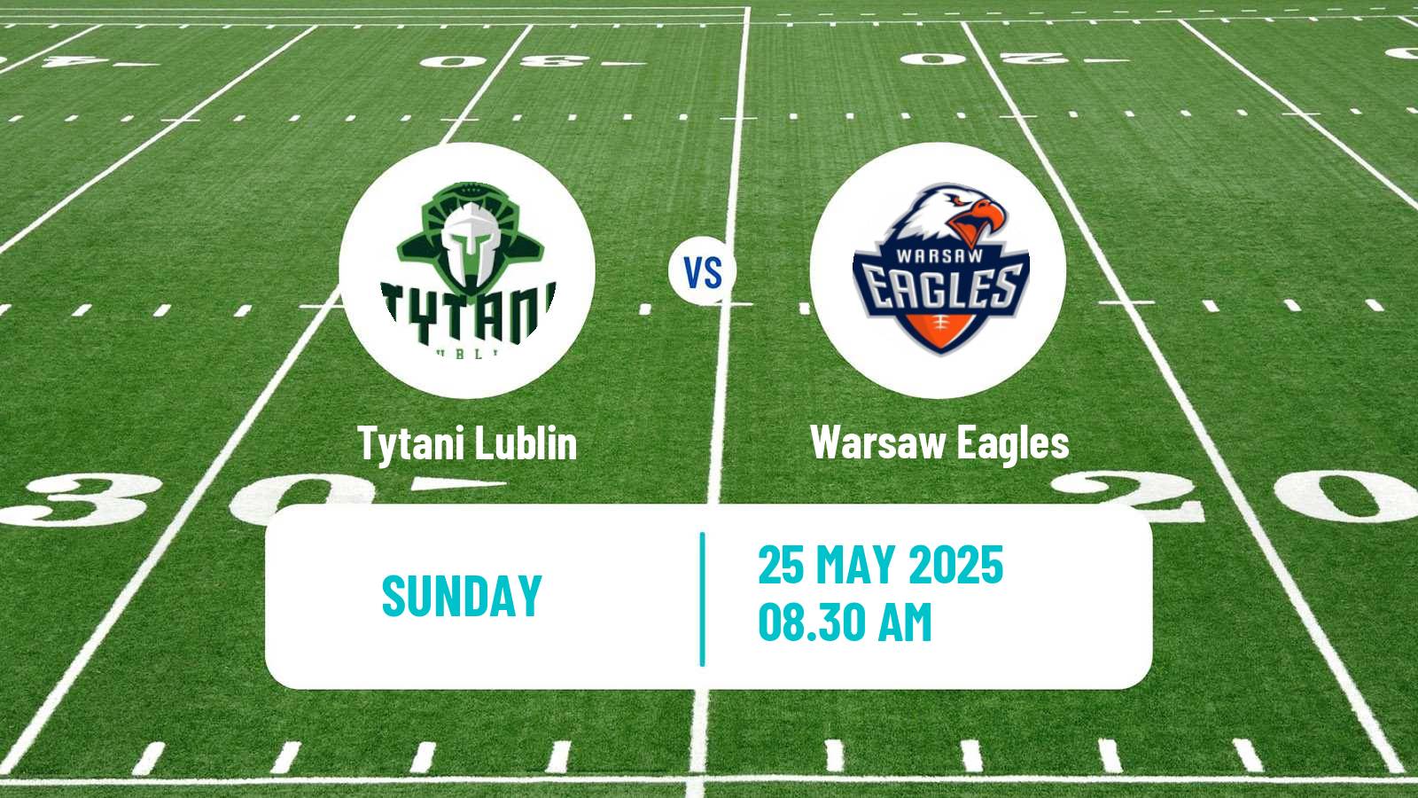 American football Polish PFL 1 Tytani Lublin - Warsaw Eagles
