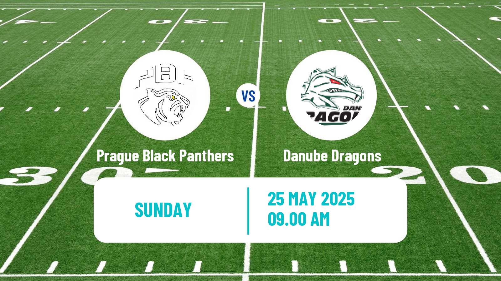 American football Austrian Football League Prague Black Panthers - Danube Dragons