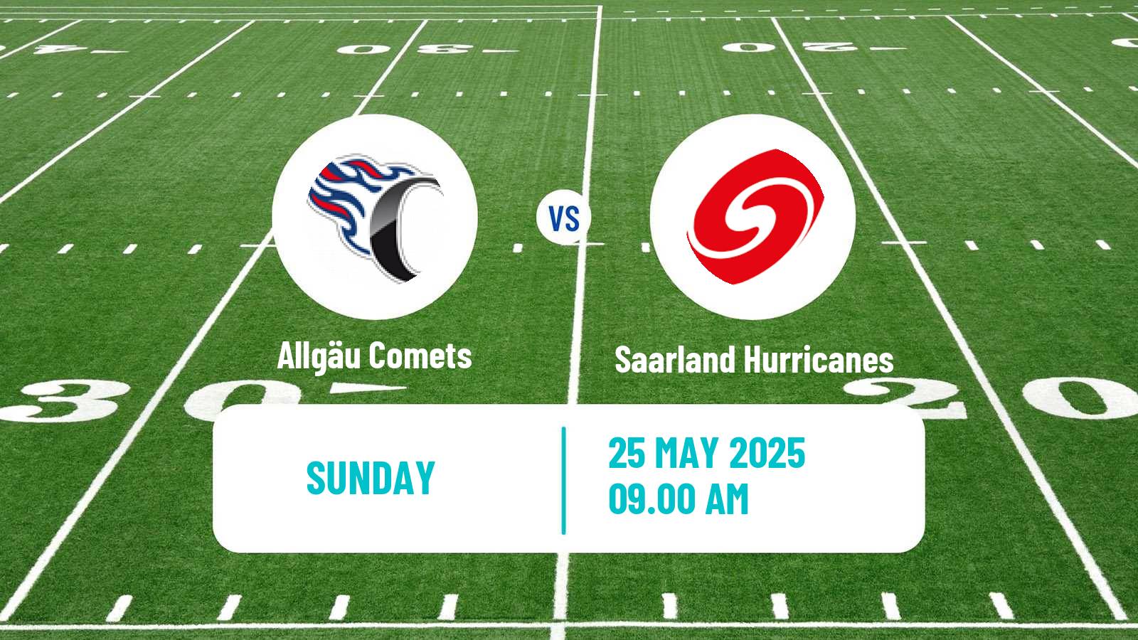 American football German GFL Allgäu Comets - Saarland Hurricanes